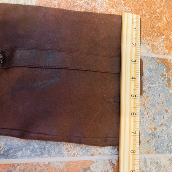 👢Wonderful Mia Genuine Distressed Leather Brown Chunky Heel Knee High Boots! - Picture 10 of 13